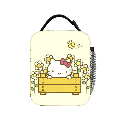 Yellow Hello Kitty Lunch Bags Portable Insulated School Lunch Bag - ChildAngle