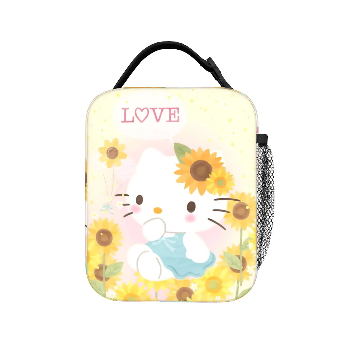 Yellow Hello Kitty Lunch Bags Portable Insulated School Lunch Bag - ChildAngle