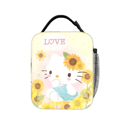 Yellow Hello Kitty Lunch Bags Portable Insulated School Lunch Bag - ChildAngle