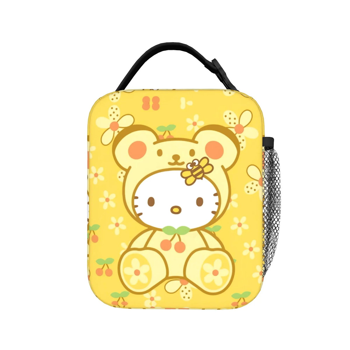 Yellow Hello Kitty Lunch Bags Portable Insulated School Lunch Bag - ChildAngle
