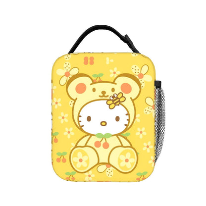 Yellow Hello Kitty Lunch Bags Portable Insulated School Lunch Bag - ChildAngle
