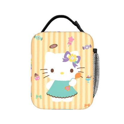 Yellow Hello Kitty Lunch Bags Portable Insulated School Lunch Bag - ChildAngle