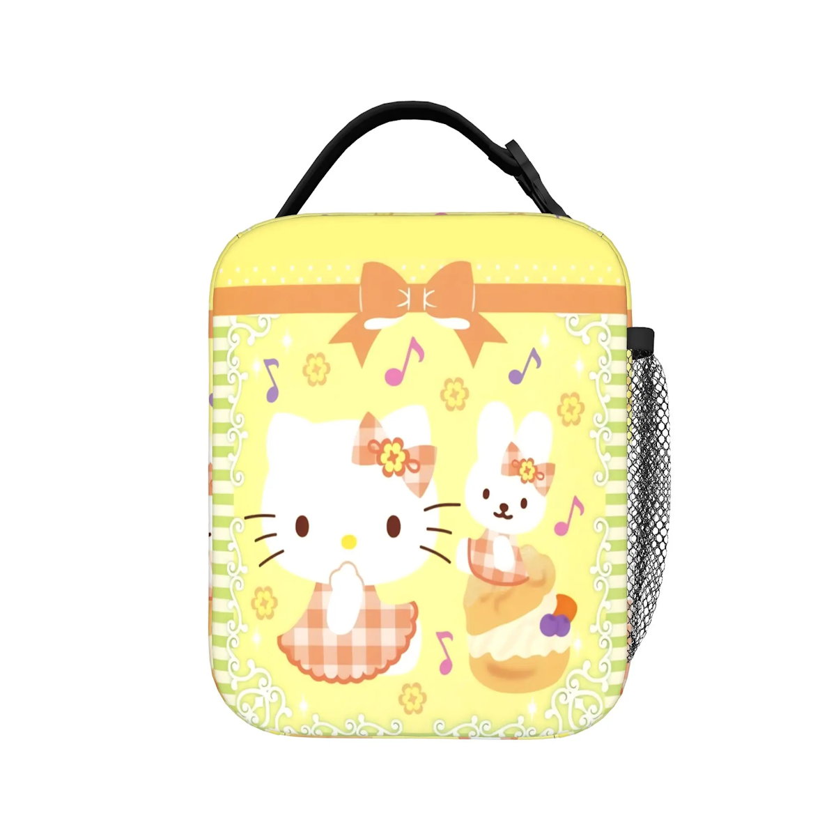 Yellow Hello Kitty Lunch Bags Portable Insulated School Lunch Bag - ChildAngle