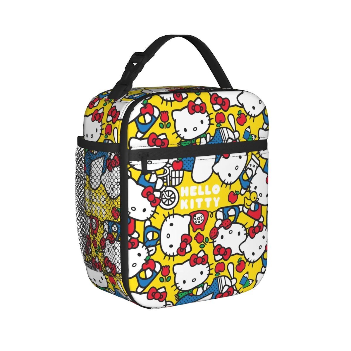 Yellow Hello Kitty Lunch Bags Portable Insulated School Lunch Bag - ChildAngle