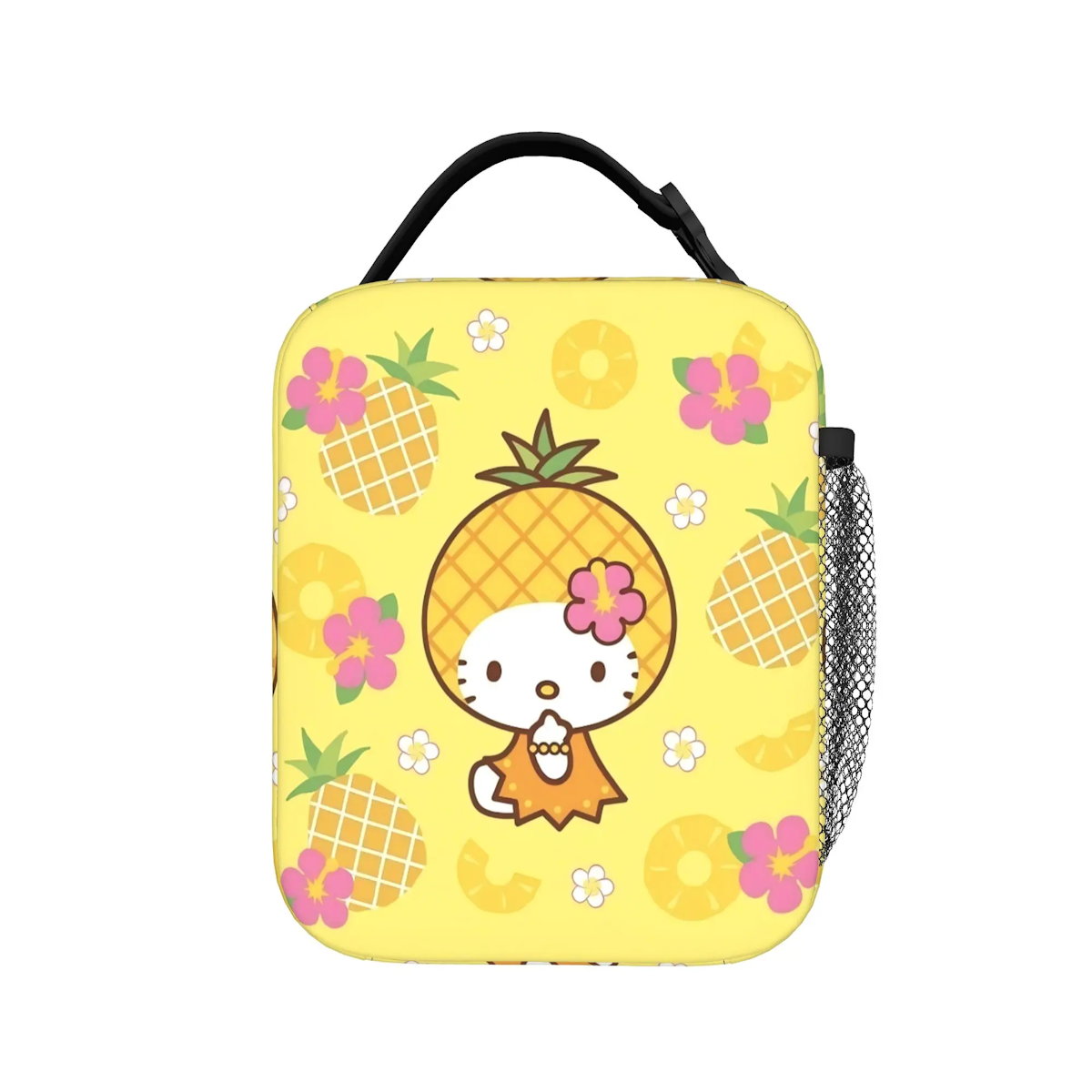 Yellow Hello Kitty Lunch Bags Portable Insulated School Lunch Bag - ChildAngle