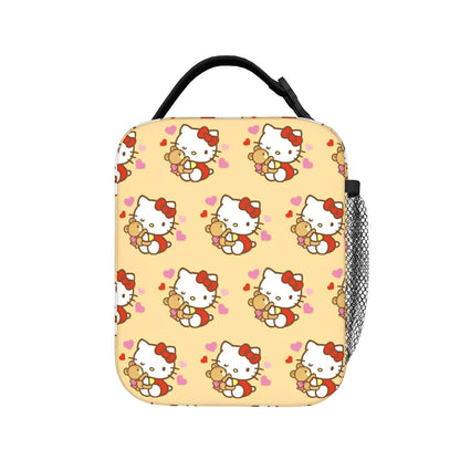 Yellow Hello Kitty Lunch Bags Portable Insulated School Lunch Bag - ChildAngle