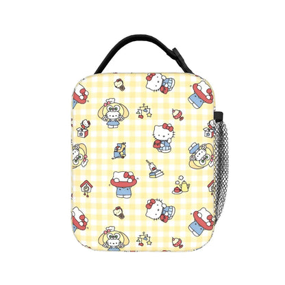 Yellow Hello Kitty Lunch Bags Portable Insulated School Lunch Bag - ChildAngle