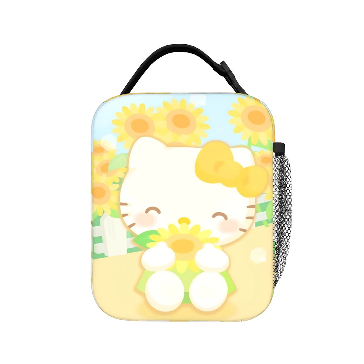 Yellow Hello Kitty Lunch Bags Portable Insulated School Lunch Bag - ChildAngle