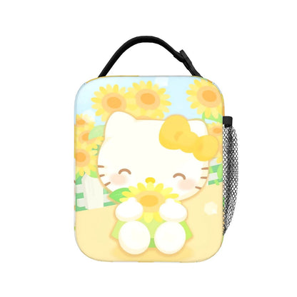 Yellow Hello Kitty Lunch Bags Portable Insulated School Lunch Bag - ChildAngle
