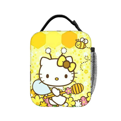 Yellow Hello Kitty Lunch Bags Portable Insulated School Lunch Bag - ChildAngle
