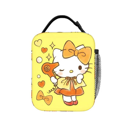 Yellow Hello Kitty Lunch Bags Portable Insulated School Lunch Bag - ChildAngle