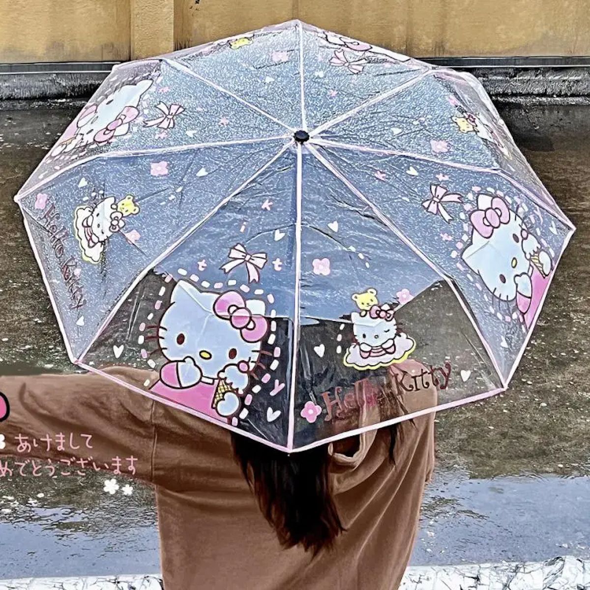 Sanrio Hello Kitty Cinnamoroll Children Clear Umbrella Kid's Folding Umbrella - ChildAngle