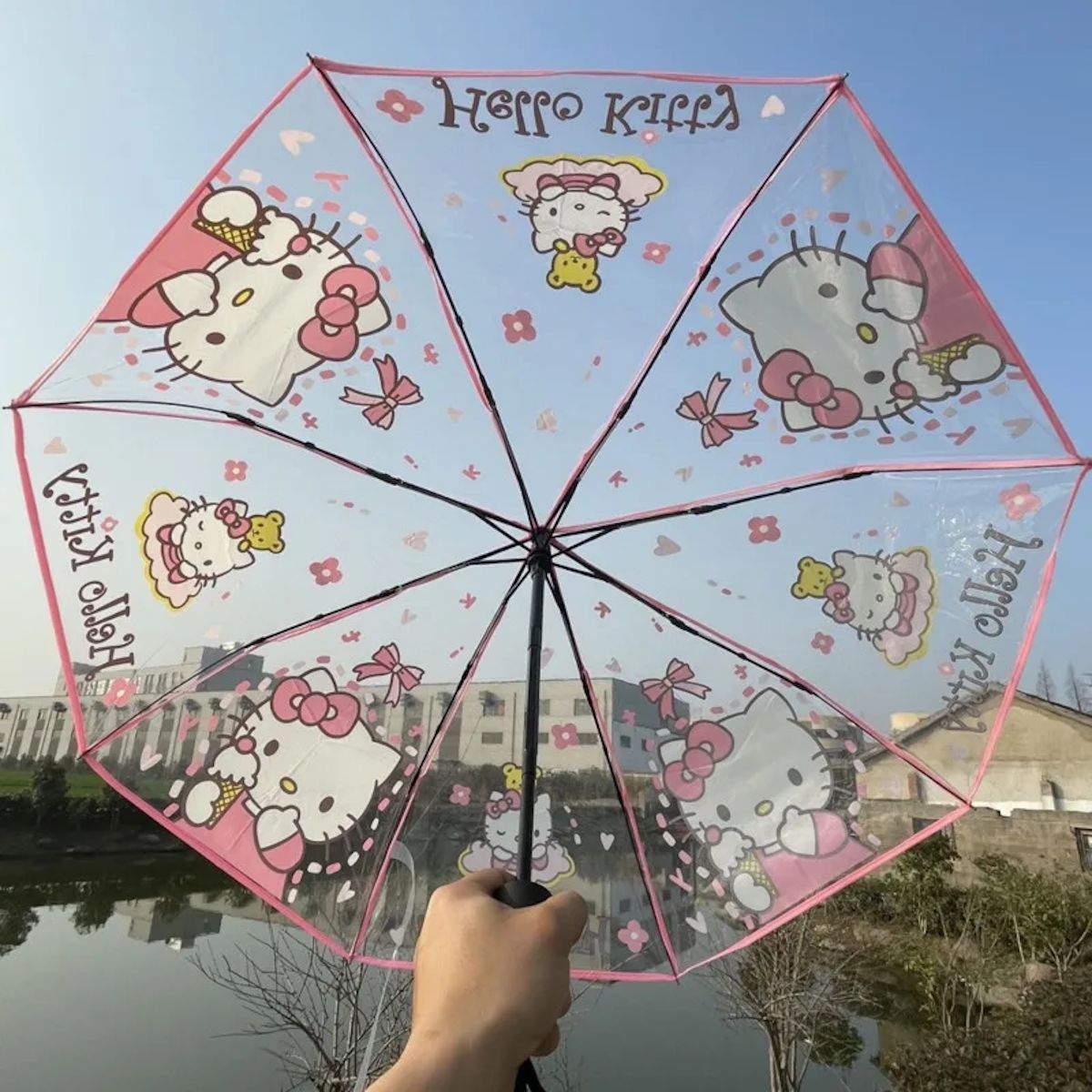 Sanrio Hello Kitty Cinnamoroll Children Clear Umbrella Kid's Folding Umbrella - ChildAngle