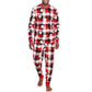 Christmas Family Matching Pajama Long Sleeve Plaid Cartoon Santa Sleepwear