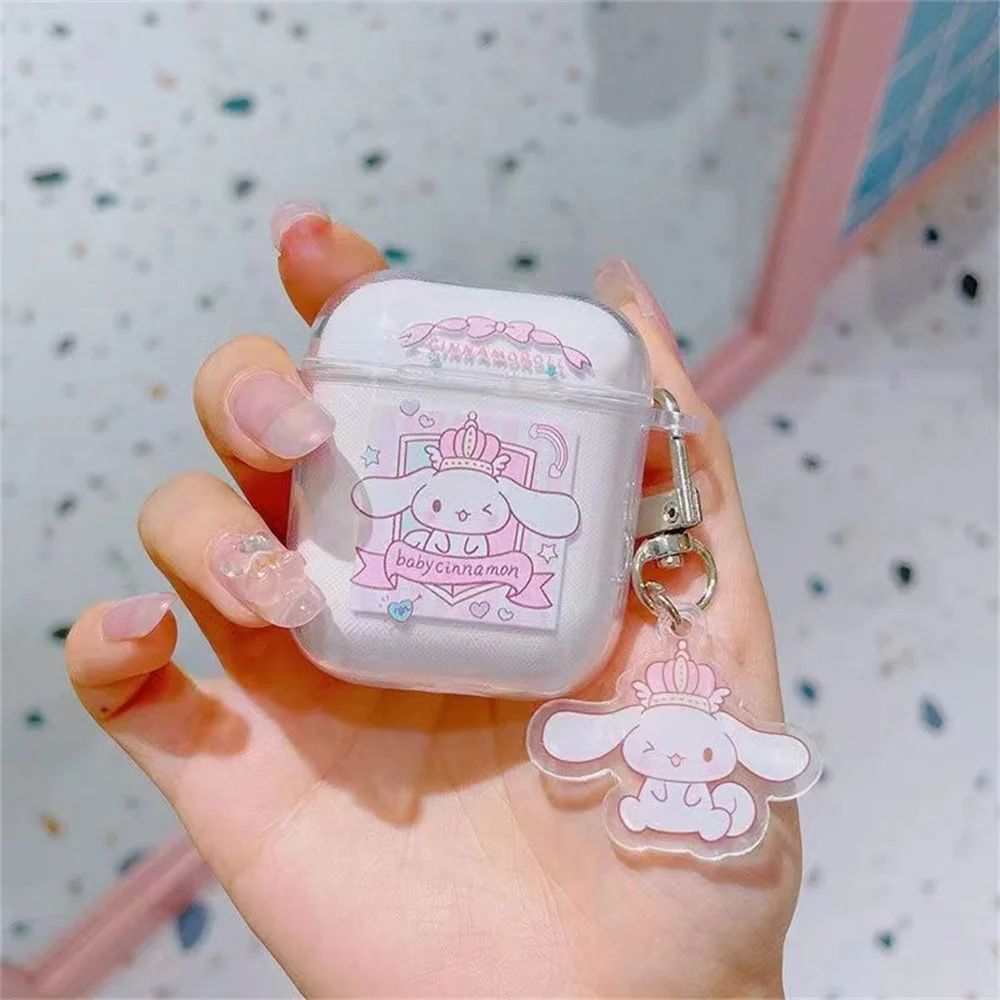 AirPods 4 Transparent Kawaii AirPod Case Sanrio AirPods Case With pendant