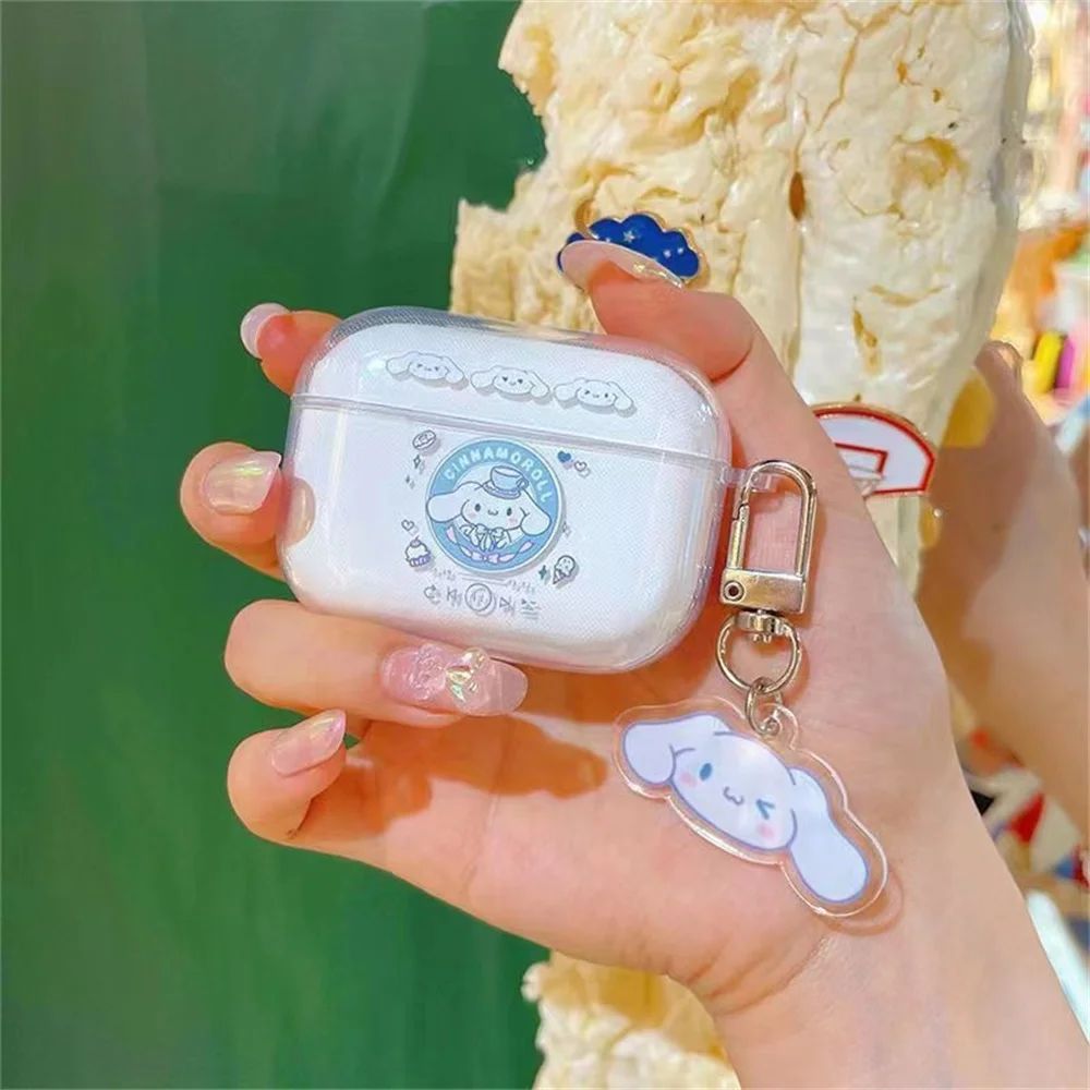 AirPods 4 Transparent Kawaii AirPod Case Sanrio AirPods Case With pendant