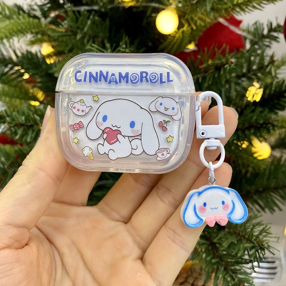 AirPods 4 Transparent Kawaii AirPod Case Sanrio AirPods Case With pendant