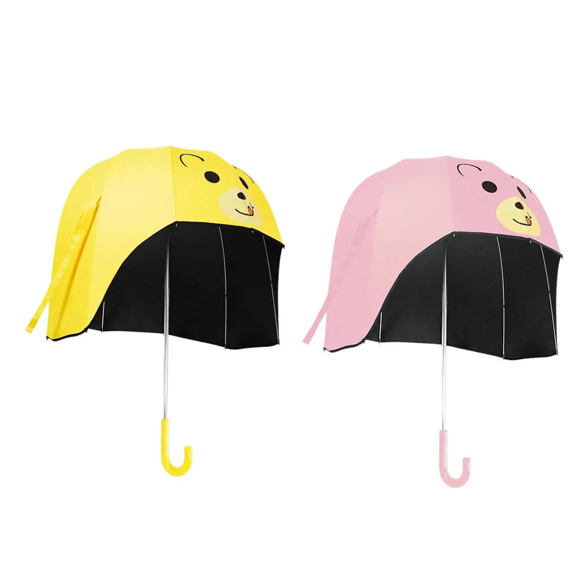 Kids Umbrella Stick Umbrella Cap Shape Cartoon Animal Children Umbrella - ChildAngle