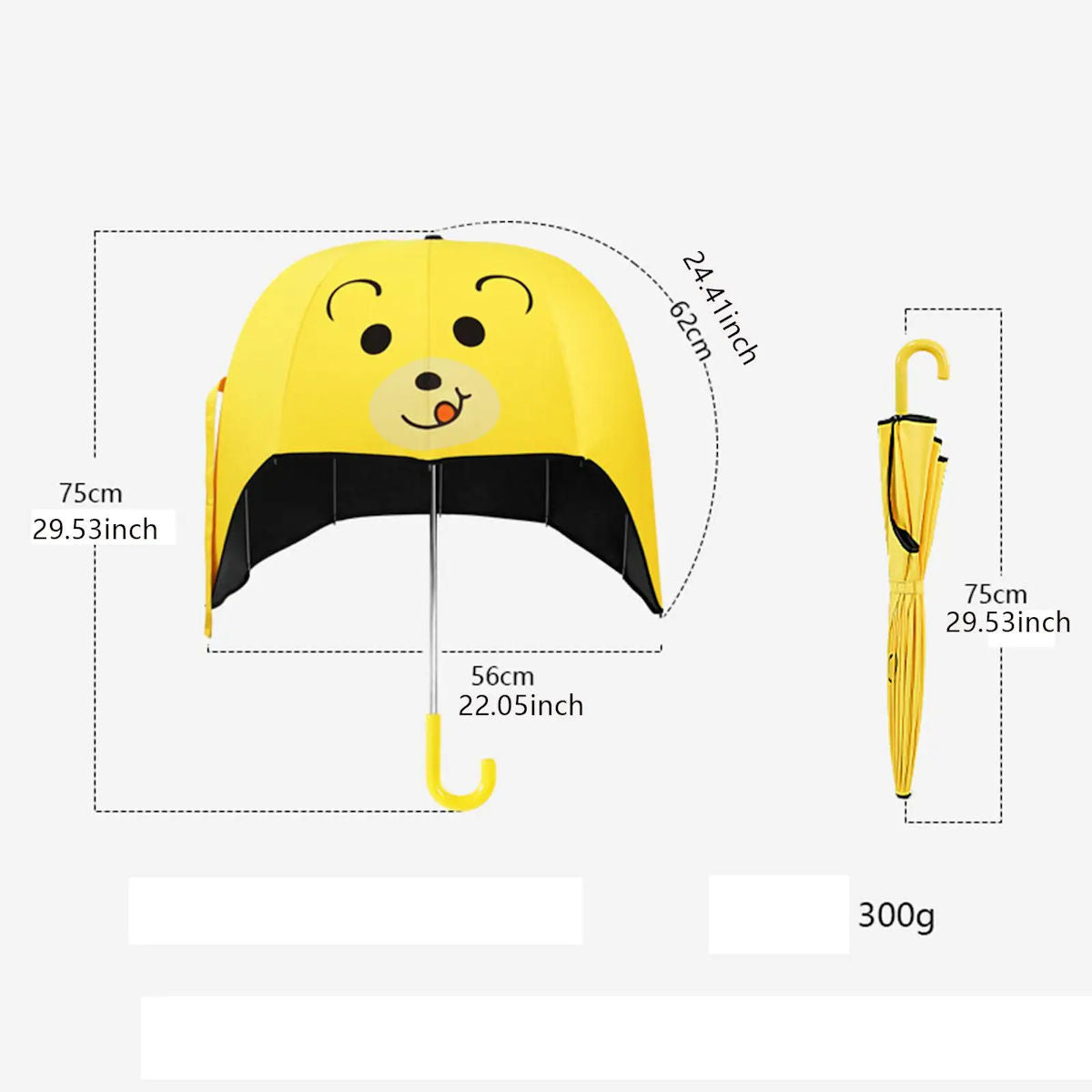 Kids Umbrella Stick Umbrella Cap Shape Cartoon Animal Children Umbrella - ChildAngle