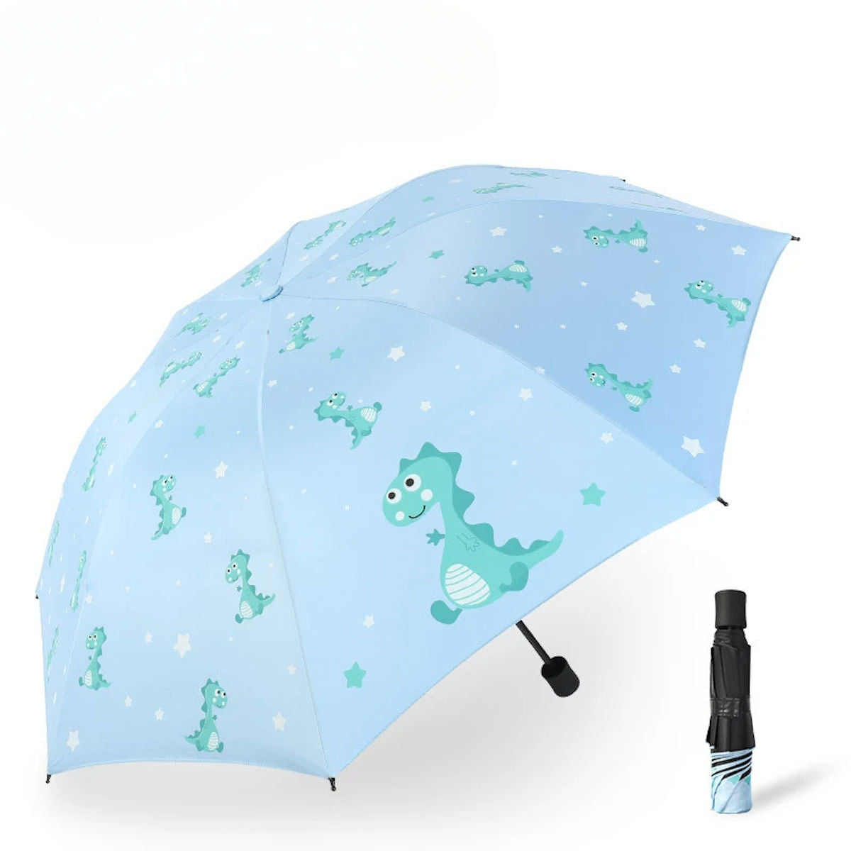 Dinosaur Umbrella for Kids Folding Automatic Umbrella - ChildAngle