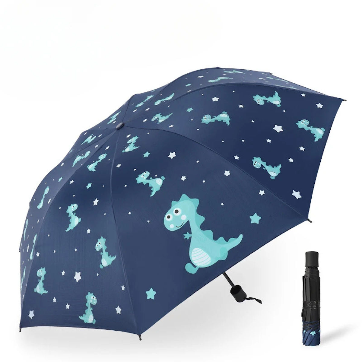 Dinosaur Umbrella for Kids Folding Automatic Umbrella - ChildAngle