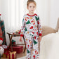 Family Christmas Pajamas Allover Christmas Pattern House Tree Cookie Stockings Snowman - ChildAngle