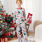 Family Christmas Pajamas Allover Christmas Pattern House Tree Cookie Stockings Snowman - ChildAngle