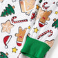 Family Christmas Pajamas Allover Gingerbread Christmas Tree Candy Canes Candy House Star - ChildAngle