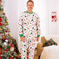 Family Christmas Pajamas Allover Gingerbread Christmas Tree Candy Canes Candy House Star - ChildAngle