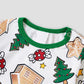 Family Christmas Pajamas Allover Gingerbread Christmas Tree Candy Canes Candy House Star - ChildAngle