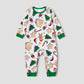 Family Christmas Pajamas Allover Gingerbread Christmas Tree Candy Canes Candy House Star - ChildAngle