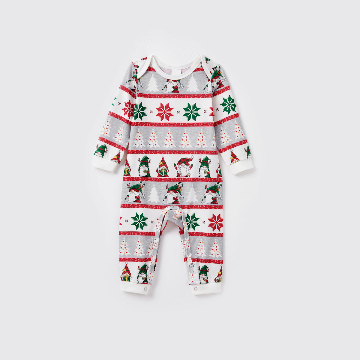 Family Christmas Pajamas Allover Gnomes Christmas Tree Pattern - ChildAngle