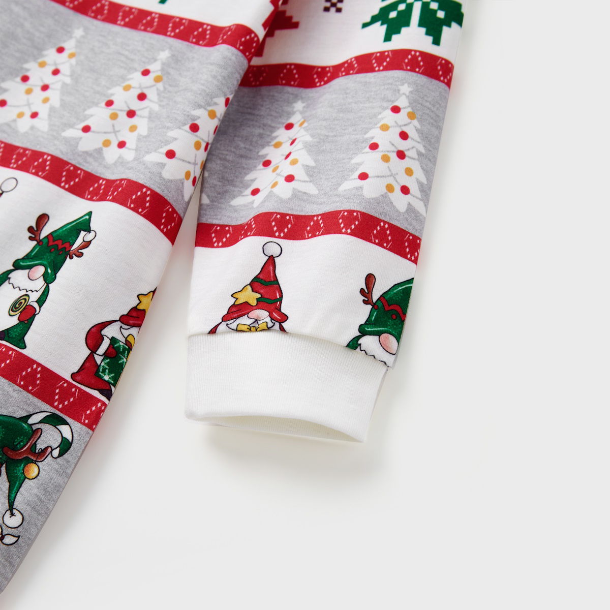 Family Christmas Pajamas Allover Gnomes Christmas Tree Pattern - ChildAngle