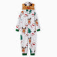 Family Matching Christmas Onesie Pajama Santa Christmas Tree Rudolph Hooded Sleepwear