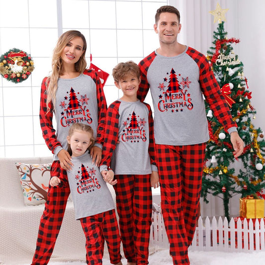 Family Matching Pajama Set Xmas Tree Print PJS for Family Christmas Mommy and Me - ChildAngle