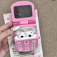 AirPod 4 Hello Kitty AirPod Case Cartoon Flip Phone Portable Mirror