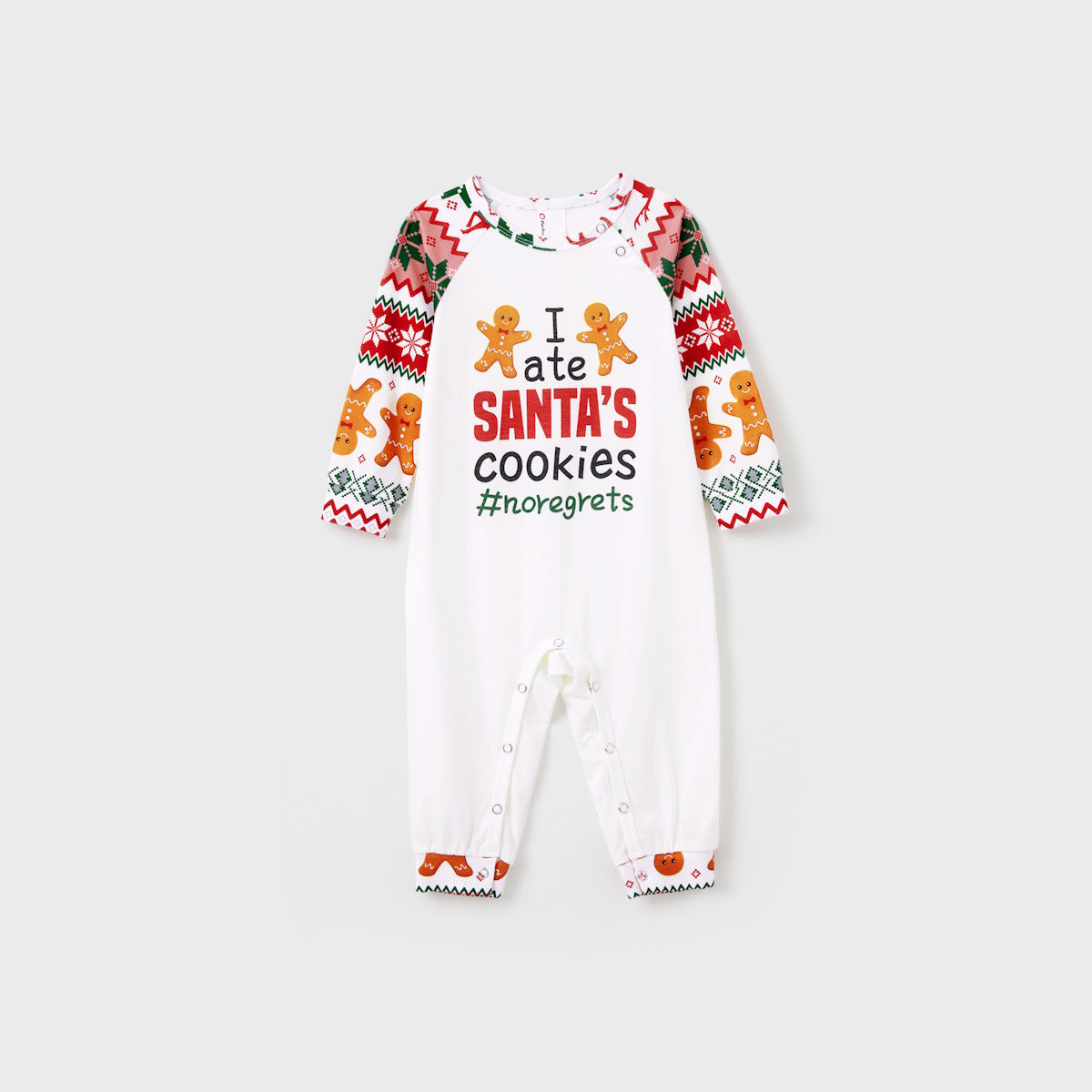 Santa's Cookies Gingerbread Family Pajamas - ChildAngle