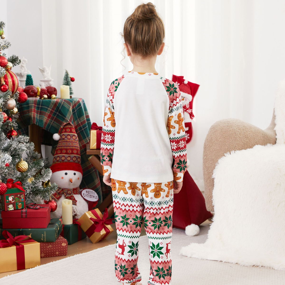 Santa's Cookies Gingerbread Family Pajamas - ChildAngle