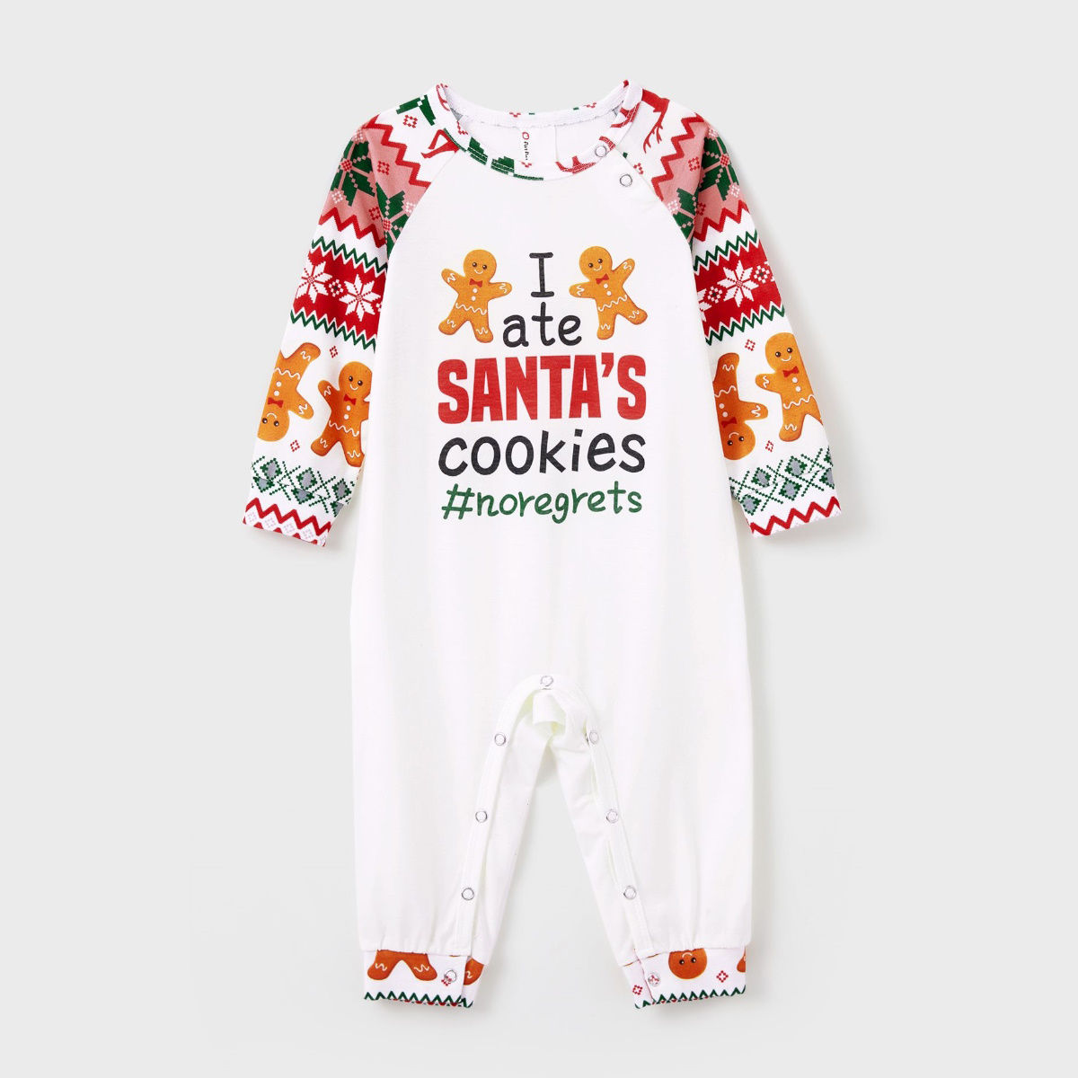 Santa's Cookies Gingerbread Family Pajamas - ChildAngle