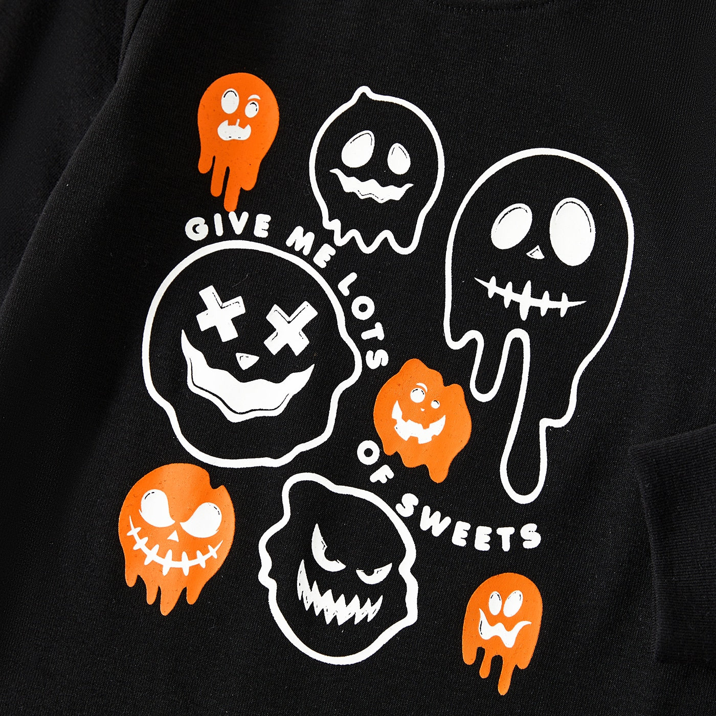Glowing Family Matching Halloween Light-up Shirts Ghost Print Tops - ChildAngle