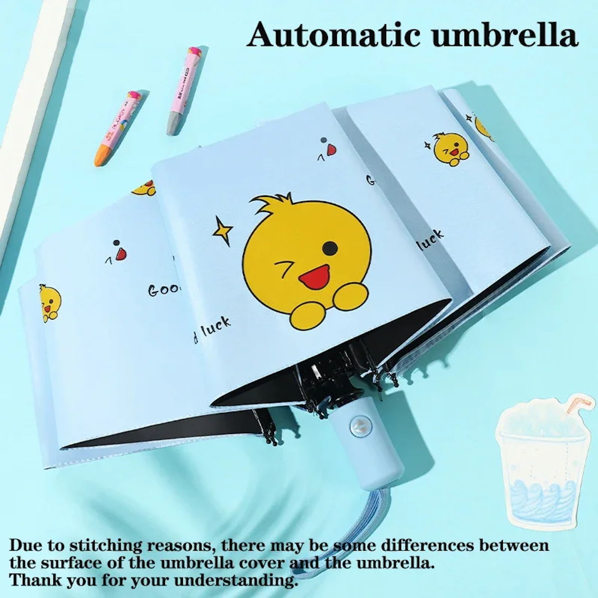 Kids Umbrella Good Luck Duck Folding Umbrella Manual or Automatic - ChildAngle