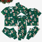 Green Short Sleeve Christmas Pajama Allover Gingerbread Santa Tree Gifts Print - ChildAngle