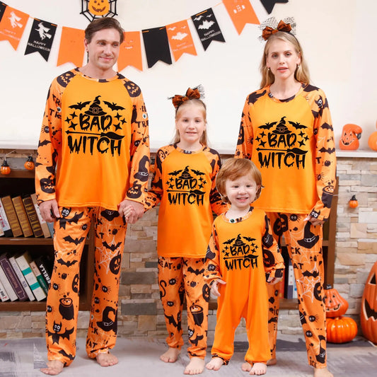 Halloween Family Pajama Matching Bad Witch Halloween Sleepwear Family Look Pyjamas - ChildAngle