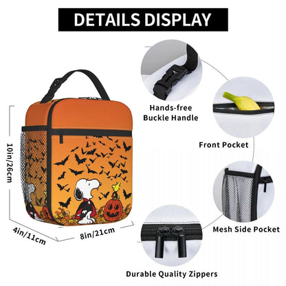 Halloween Snoopy Lunch Bag Picnic Lunch Bag Tote for Students - ChildAngle
