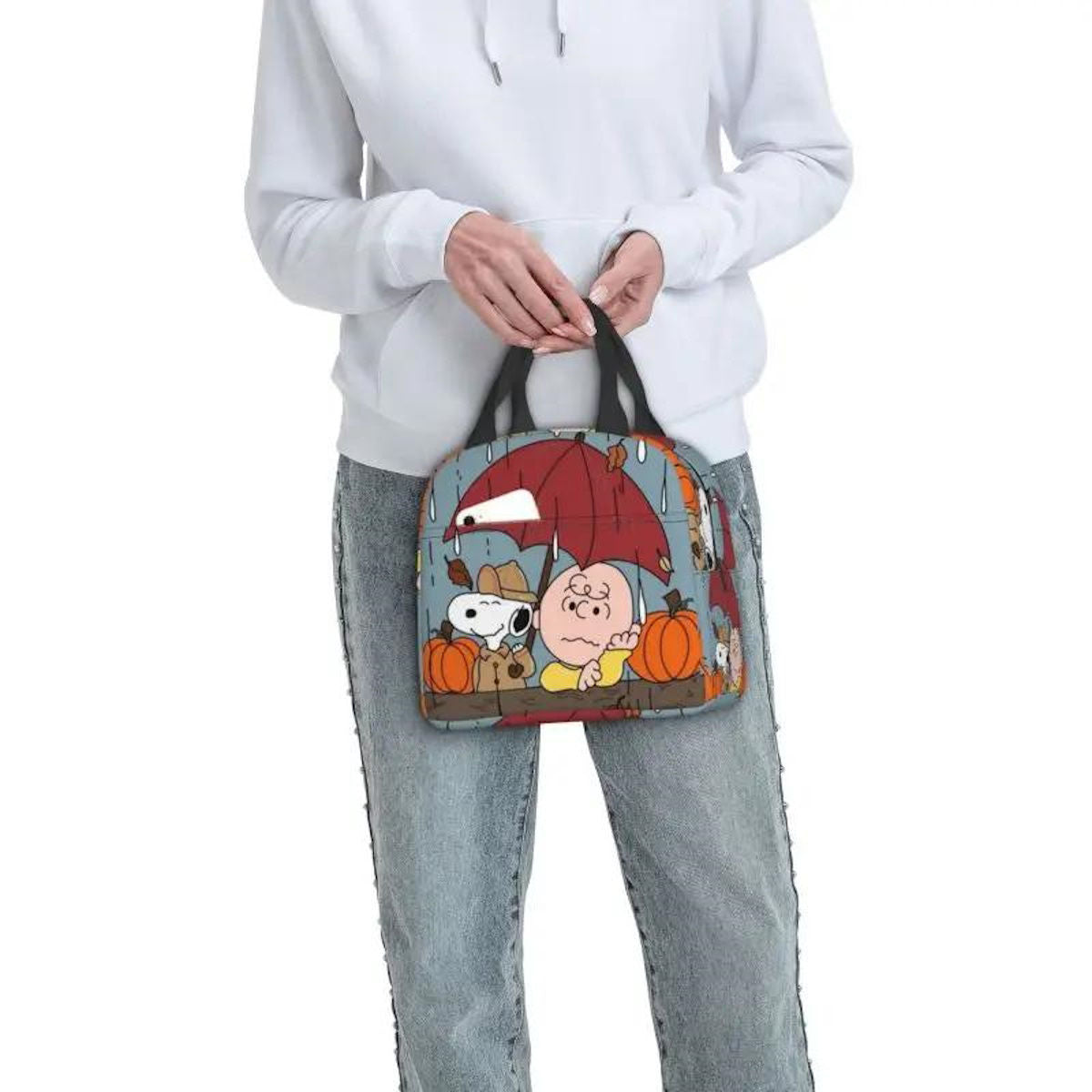 Halloween Snoopy Lunch Bag Picnic Lunch Bag Tote for Students - ChildAngle