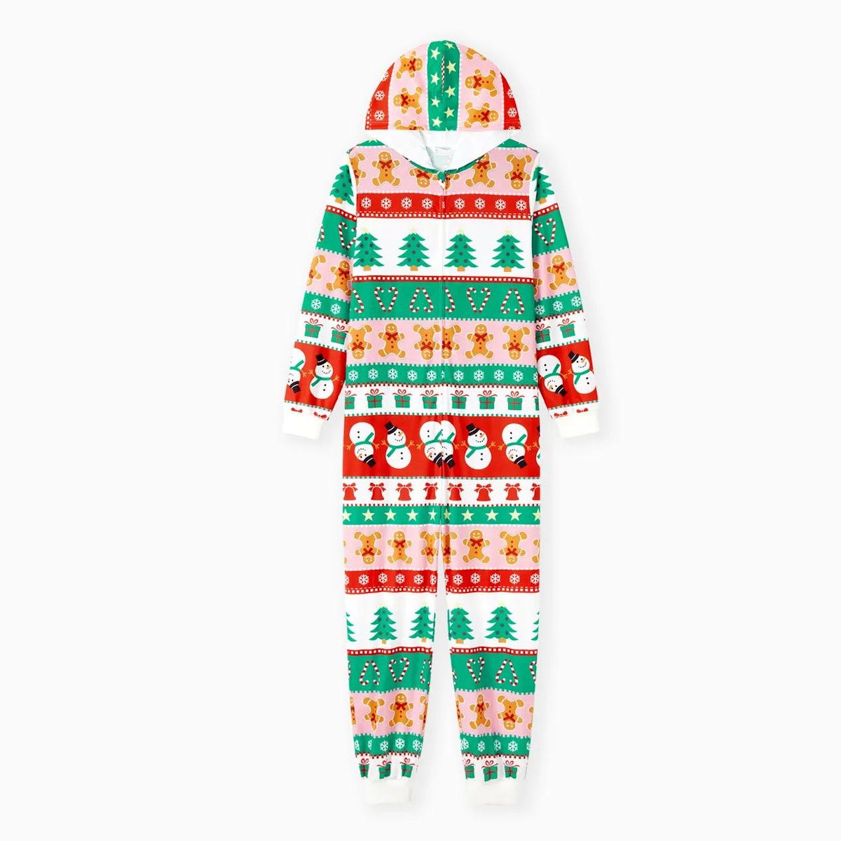 Holly Jolly Hooded Family Christmas Onesies Christmas Tree Candy Canes Gingerbread Snowflake Snowman - ChildAngle