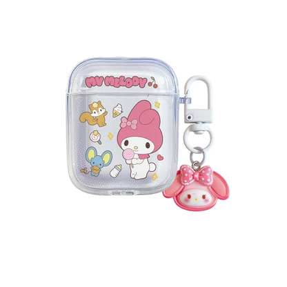 AirPods 4 Transparent Kawaii AirPod Case Sanrio AirPods Case With pendant