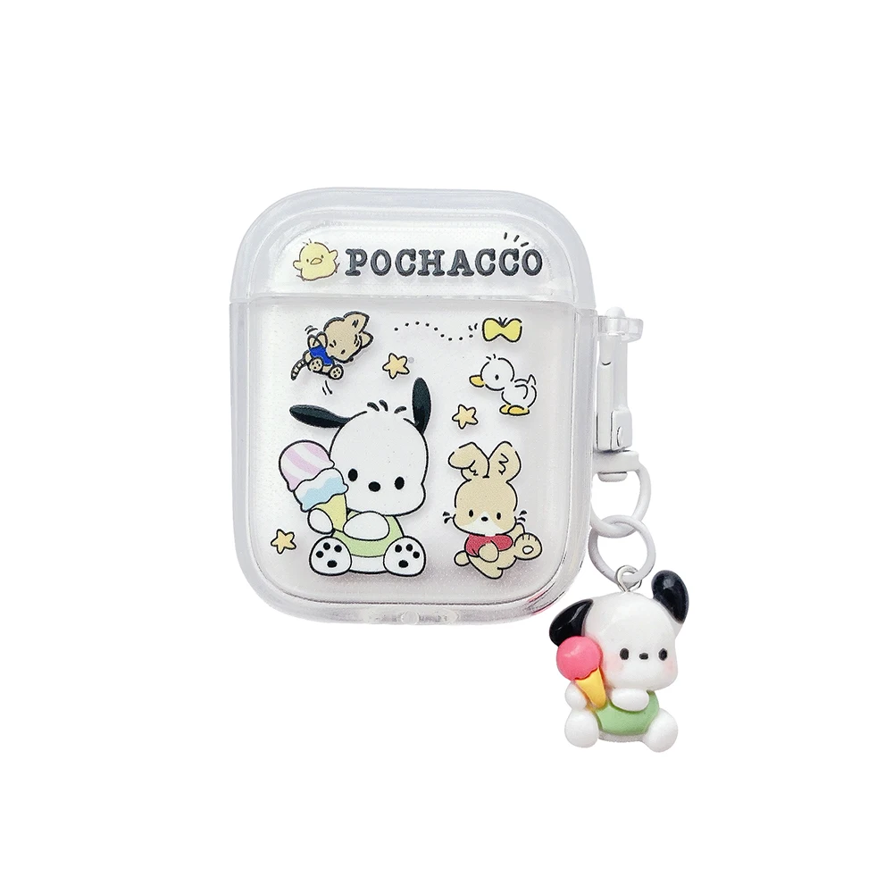 AirPods 4 Transparent Kawaii AirPod Case Sanrio AirPods Case With pendant