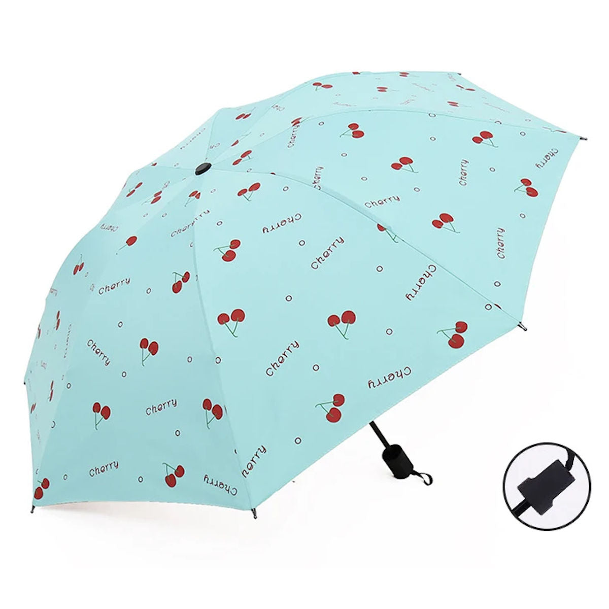 Kids Umbrella Cherry Folding Automatic Umbrellas For Children -ChildAngle