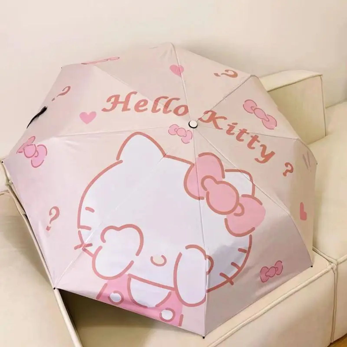 Kids Hello Kitty Umbrella Vinyl Sun Protection Children Folding Umbrella - ChildAngle